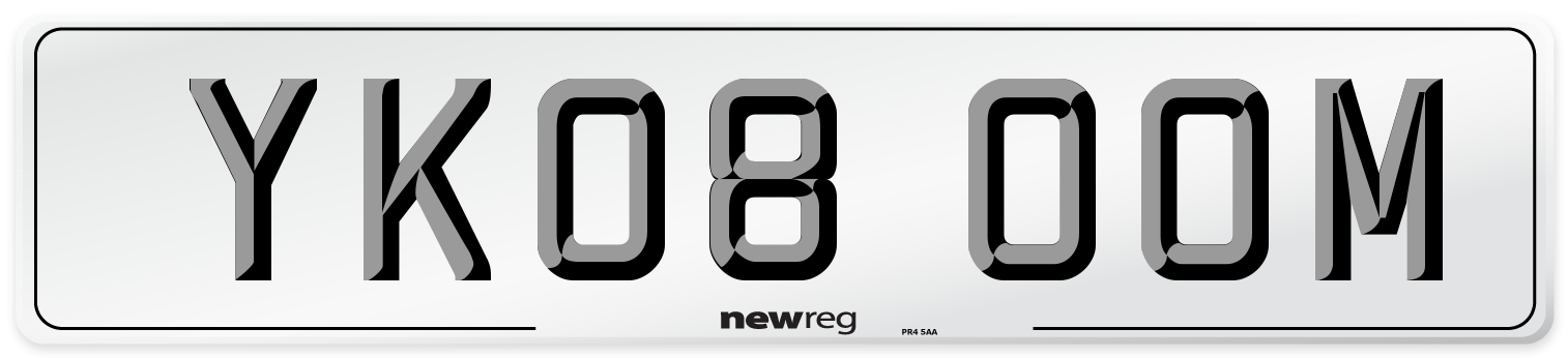 YK08 OOM Number Plate from New Reg